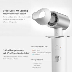 Xiaomi Water Ionic Hair Dryer Saç Kurutma Makinası H500 (Xiaomi Türkiye Garantili) - Thumbnail
